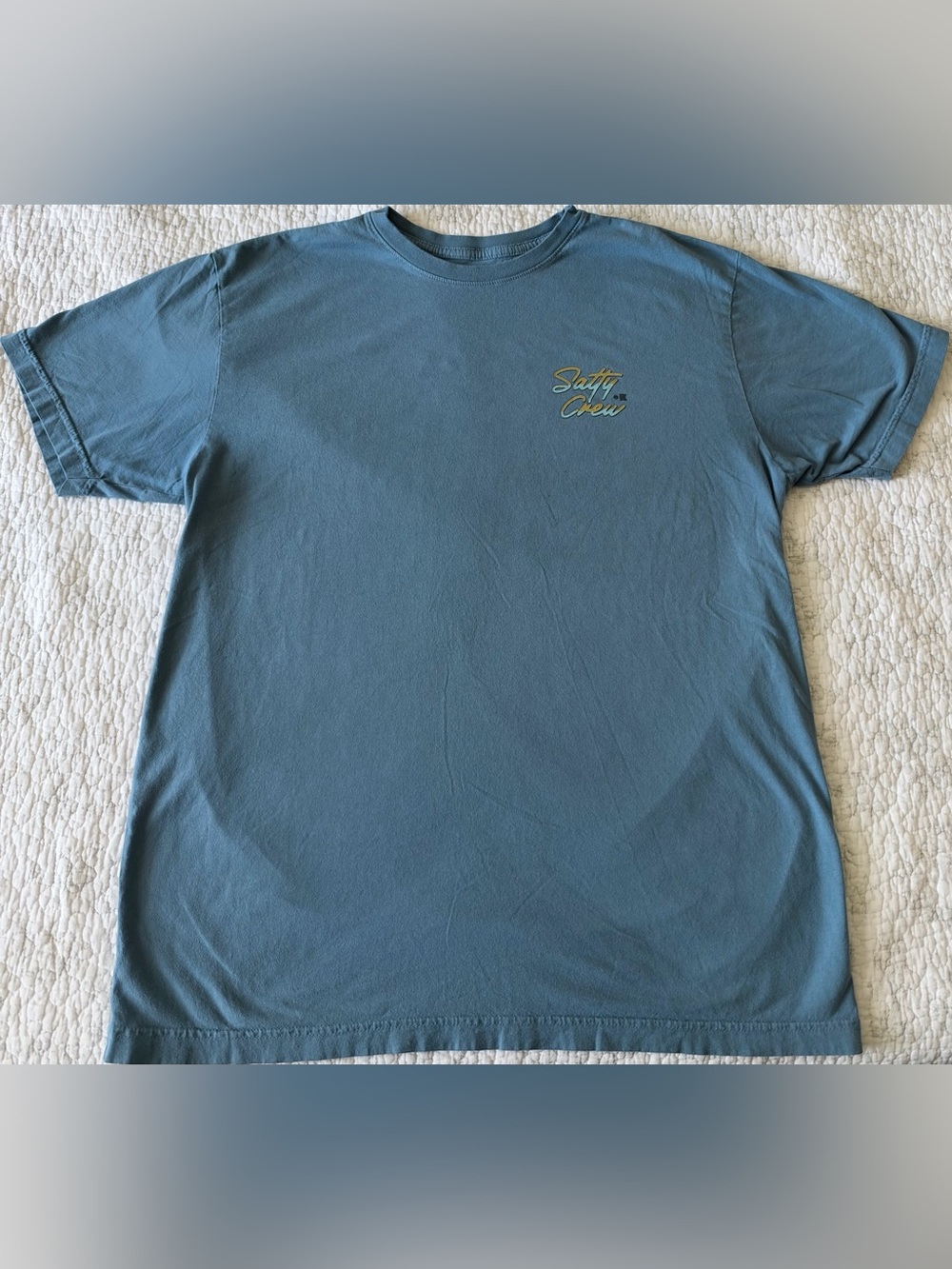 Salty Crew Freshwater Sportfishing Good Times Tee Blue — Men’s XL EUC